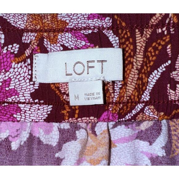 Nwot! LOFT Floral Flounce Hem Mini Skirt 100% Viscose Womens M #H49-19 - Picture 6 of 11